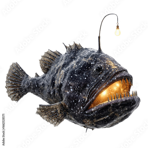 Illuminated Anglerfish A Surreal Underwater