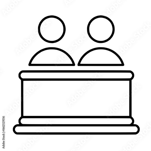 Outline jury people icon