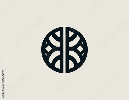 Modern Minimalist Football Rivalry Badge Logo Vector Emblem