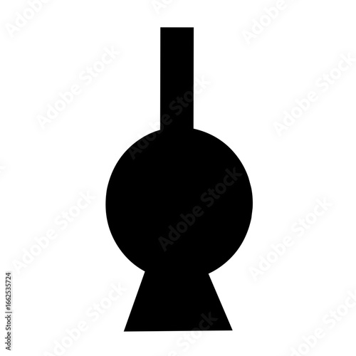 laboratory bottle silhouette vector