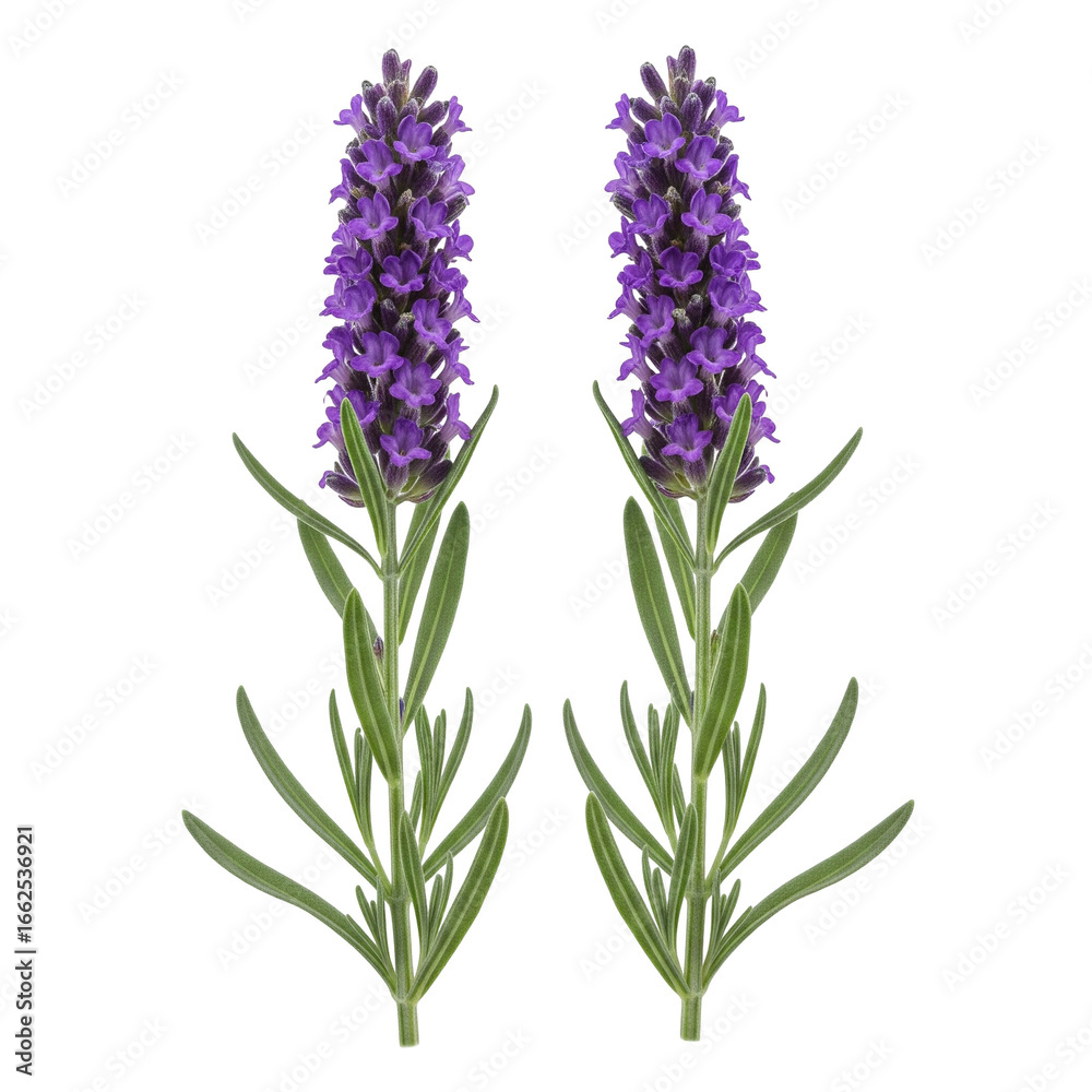 Naklejka premium lavender flowers isolated on white background