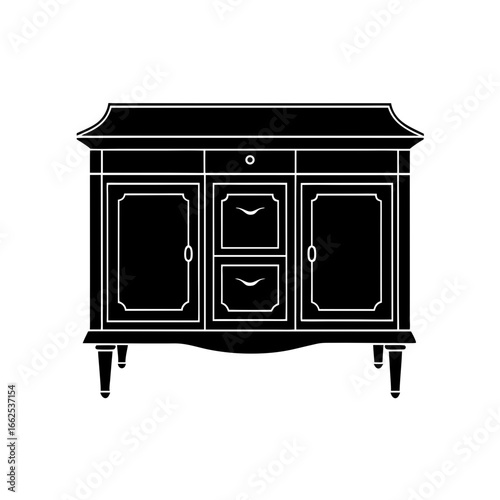 buffet sideboard silhouette black design