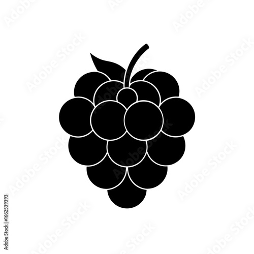 vector silhouette of a single  perfectly round car