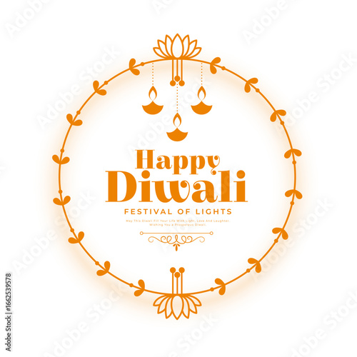 indian festival shubh diwali wishes background design