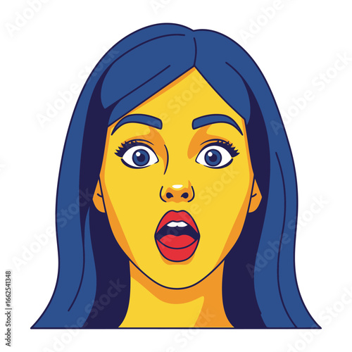 Surprised Expression: Captivating artistic interpretation of astonishment, showcasing wide eyes and an open mouth, expressing sheer bewilderment.