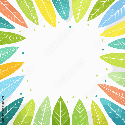 Colorful Leaf Frame Design