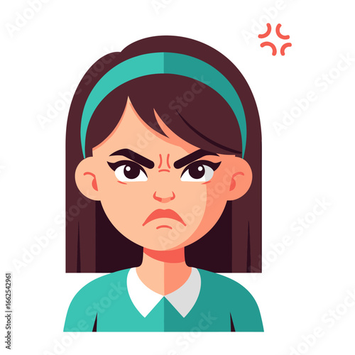 Frustration: A digital representation depicts the emotion of frustration. It is a graphical rendering of a person, capturing the essence of anger and discontent, enhanced by a touch of artistic flair.