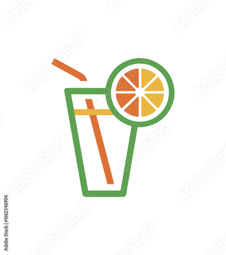 Citrus juice drink illustration