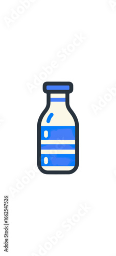 Simple illustration of milk bottle