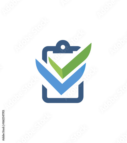 Abstract clipboard check mark graphic design