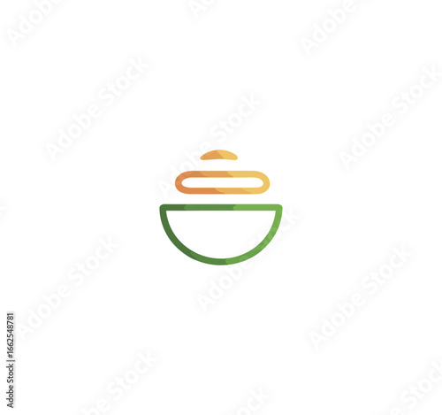 Colorful food bowl illustration