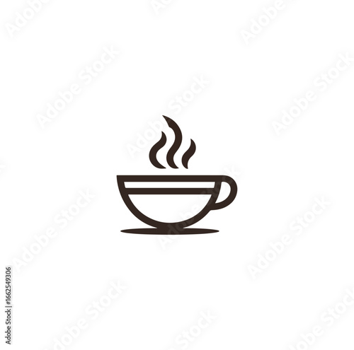 Hot beverage illustration flat design cup of coffee or tea