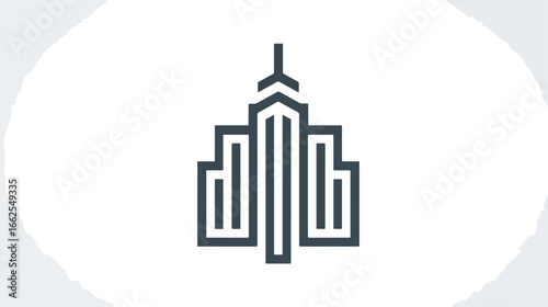 City skyline graphic design illustration