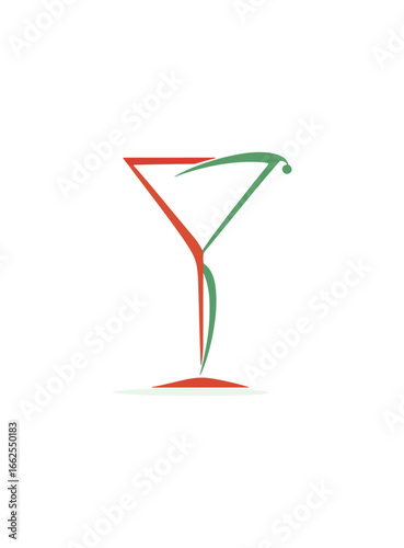 Abstract martini glass illustration