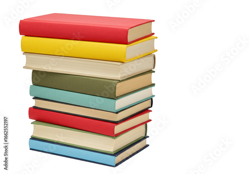 Wallpaper Mural A stack of colorful books isolated on a transparent background, symbolizing knowledge, education, and literature Torontodigital.ca