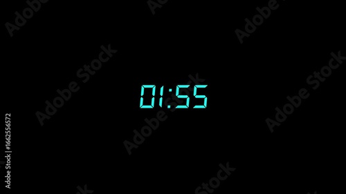 2 minutes countdown, 2 minute timer countdown animation, suitable for concepts animation on 2 minutes countdown on black background. 120 seconds  0 seceond countdown timer animation .