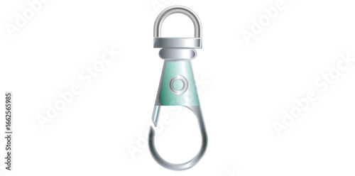 Realistic Safety Metal Clasp Vector Illustration.	