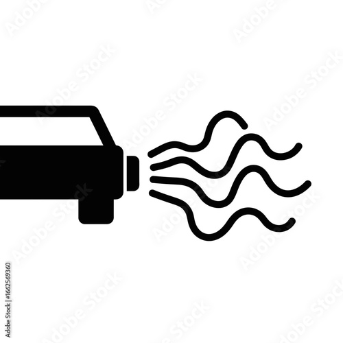 Car exhaust fumes emitted from a vehicle's tailpipe.