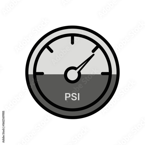 A circular gauge displays pressure measurement in psi.