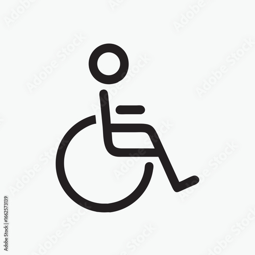 disabled handicap icon vector template	