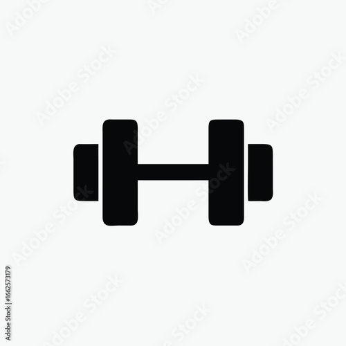 Dumbbell icon vector design template simple and clean stock illustration fully editable	
