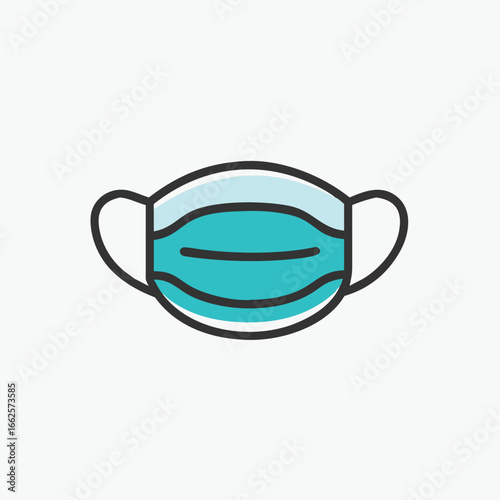 face mask icon vector template	
