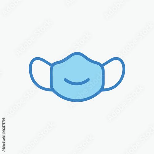 face mask icon vector template