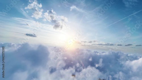 sun rays and clouds