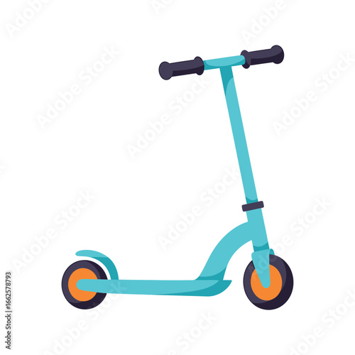 Blue kick scooter, a fun and portable personal transport for kids and adults, perfect for urban commuting and recreation