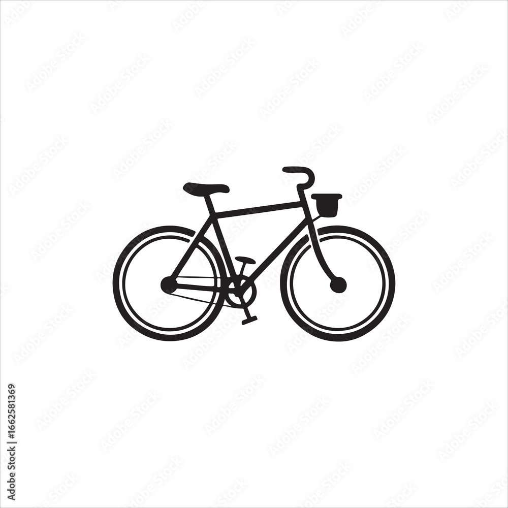 Obraz premium Simple Bicycle Silhouette Vector