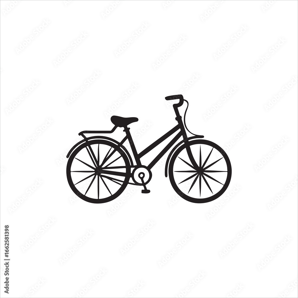 Fototapeta premium Simple Bicycle Silhouette Vector