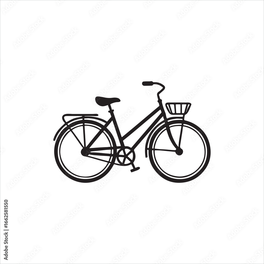 Fototapeta premium Simple Bicycle Silhouette Vector