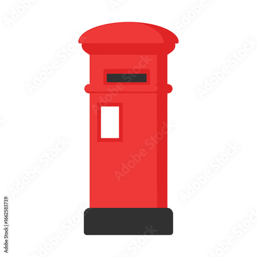 Red traditional postbox for mail collection