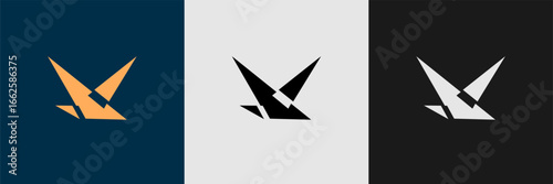 papper plane abstract illustration logo vector