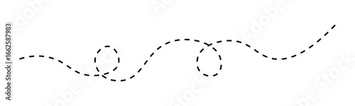 Long squiggle dashed line