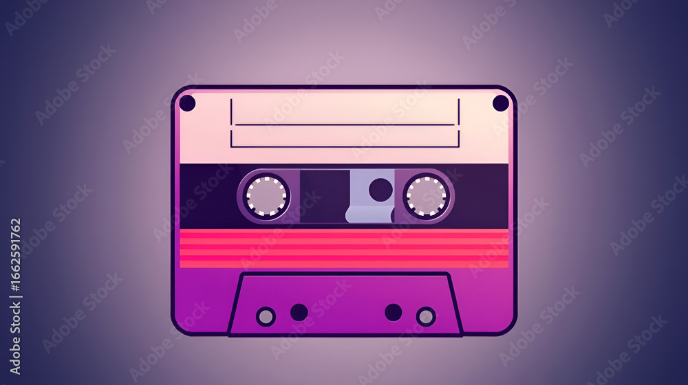 Obraz premium casette gradient icon