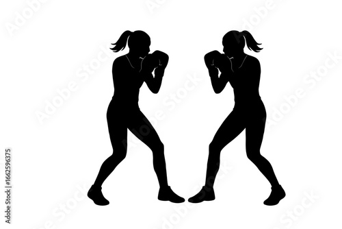boxing player silhouette