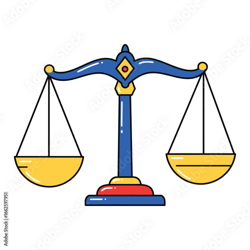 Symbol of justice and balance, the scales of justice