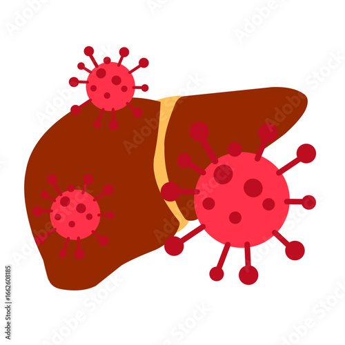 Viral Hepatitis Vector Illustration