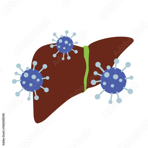 Viral Hepatitis Vector Illustration