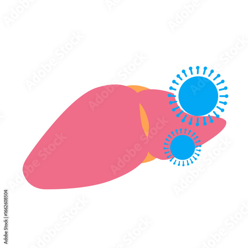 Viral Hepatitis Vector Illustration