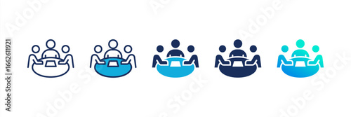 Board Of Directors icon set multiple style collection