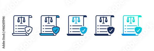 Code Of Conduct icon set multiple style collection