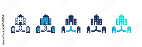 Mergers And Acquisitions icon set multiple style collection