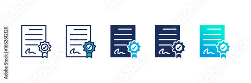 Patent icon set multiple style collection