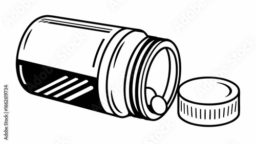 Medicine pill bottle prescription medication healthcare pharmacy health care medical treatment remedy wellness medical icons