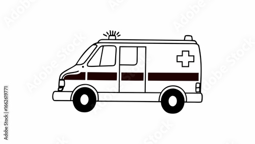 Ambulance emergency vehicle hospital medical care health transport rescue service first aid urgent response team medical icons