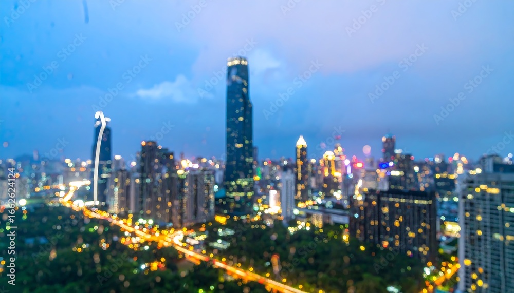 Obraz premium Blurred cityscape at night