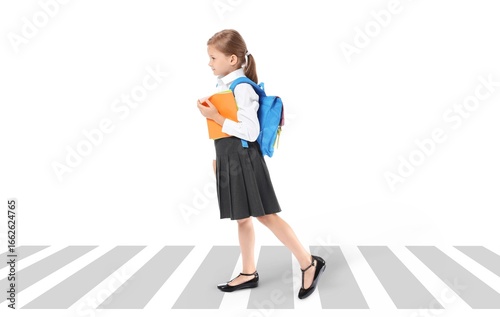 Little schoolgirl on pedest...