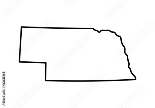 Nebraska state map outline
